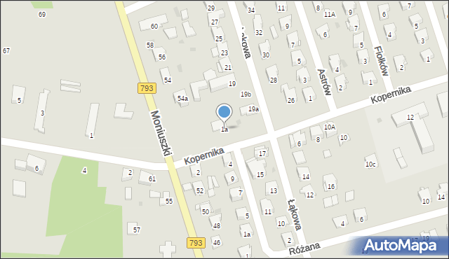 Żarki, Kopernika Mikołaja, 1a, mapa Żarki