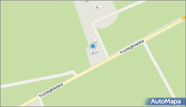 Żarki, Koziegłowska, 44, mapa Żarki