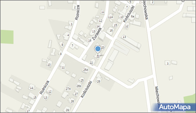 Żarnowiec, Kościuszki Tadeusza, gen., 21, mapa Żarnowiec