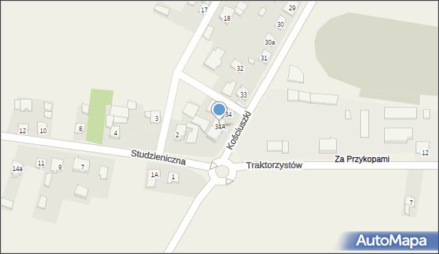 Żarnowiec, Kościuszki Tadeusza, gen., 34A, mapa Żarnowiec