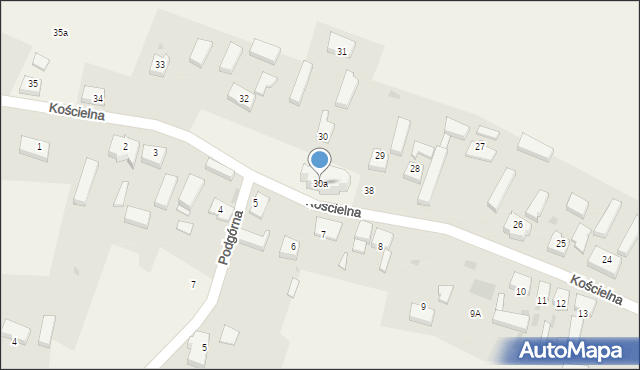 Żarnowo, Kościelna, 30a, mapa Żarnowo