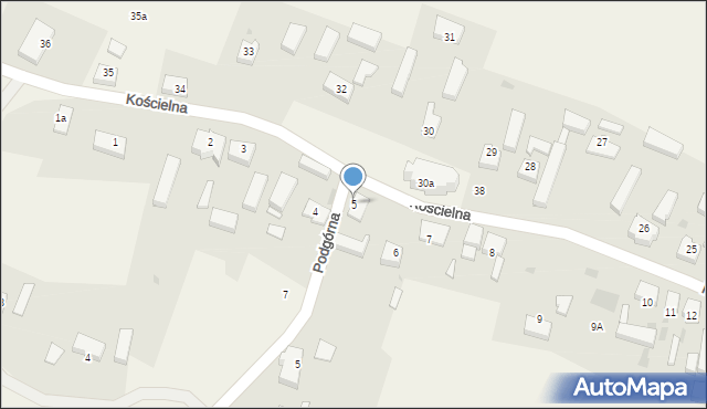 Żarnowo, Kościelna, 5, mapa Żarnowo