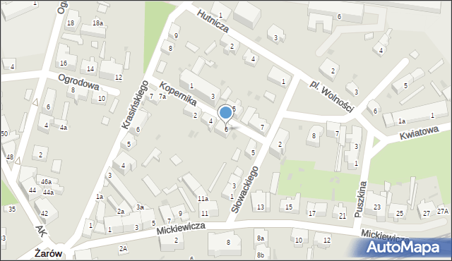 Żarów, Kopernika Mikołaja, 6, mapa Żarów