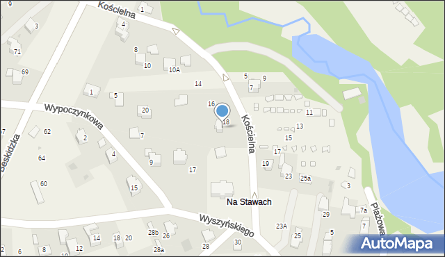 Zarzecze, Kościelna, 22, mapa Zarzecze