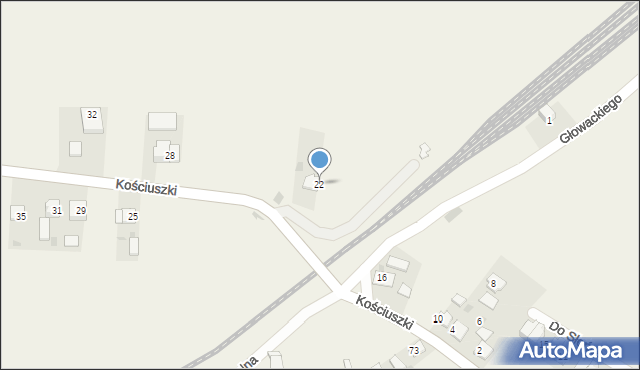Zastów, Kościuszki Tadeusza, gen., 22, mapa Zastów