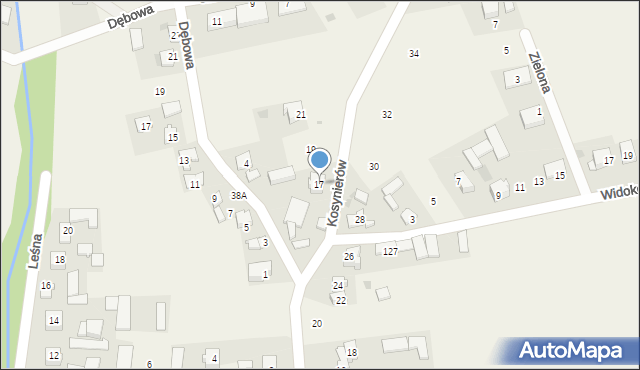 Zastów, Kosynierów, 17, mapa Zastów