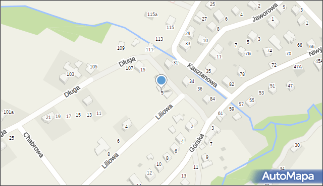 Zawadka, Konwaliowa, 5, mapa Zawadka