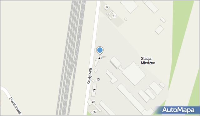 Zawady, Kolejowa, 43, mapa Zawady