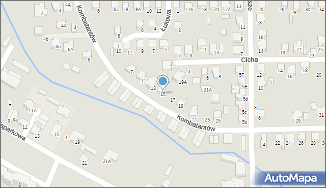 Zawiercie, Kombatantów, 15, mapa Zawiercie