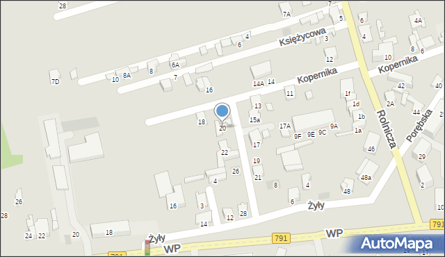 Zawiercie, Kopernika Mikołaja, 20, mapa Zawiercie