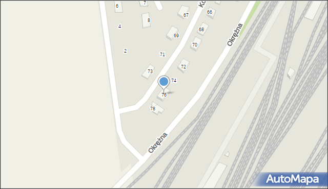 Zbąszynek, Kościelna, 76, mapa Zbąszynek