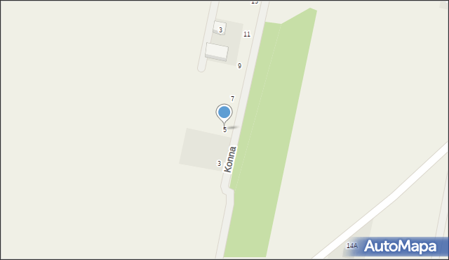 Zblewo, Konna, 5, mapa Zblewo