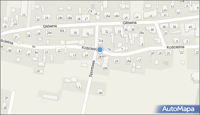 Zblewo, Kościelna, 15, mapa Zblewo