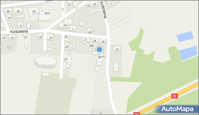 Zblewo, Kościelna, 30, mapa Zblewo