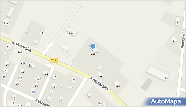 Zblewo, Kościerska, 12b, mapa Zblewo