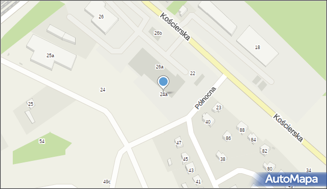 Zblewo, Kościerska, 24a, mapa Zblewo