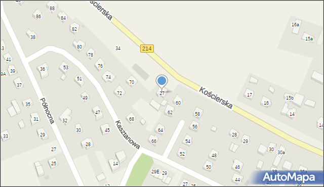 Zblewo, Kościerska, 27, mapa Zblewo