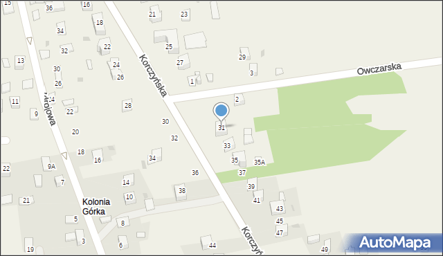 Zbludowice, Korczyńska, 31, mapa Zbludowice