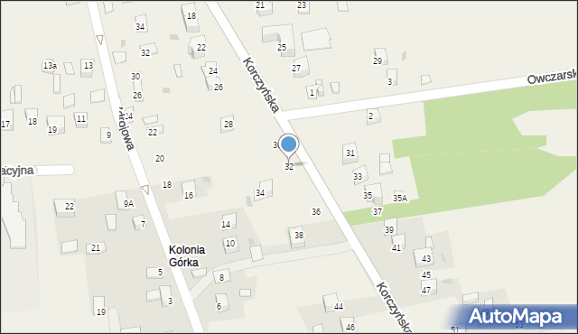 Zbludowice, Korczyńska, 32, mapa Zbludowice