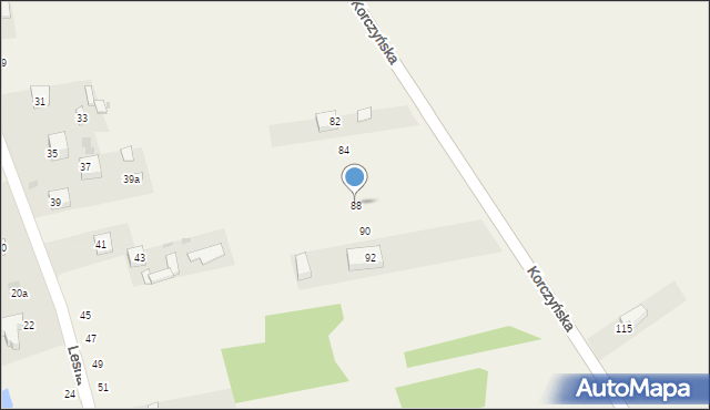 Zbludowice, Korczyńska, 88, mapa Zbludowice
