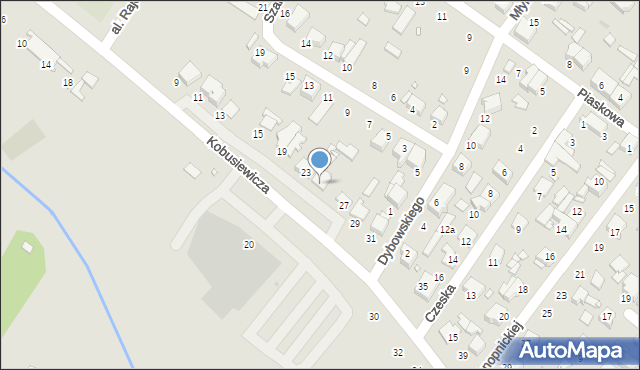 Zduńska Wola, Kobusiewicza Tadeusza, prof. dr., 25, mapa Zduńska Wola