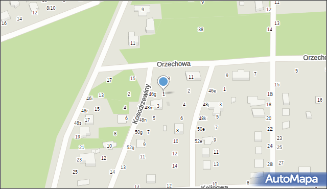 Zduńska Wola, Kosodrzewiny, 1, mapa Zduńska Wola