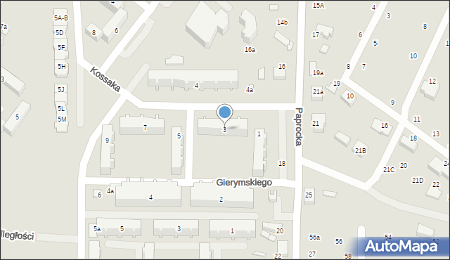 Zduńska Wola, Kossaka Juliusza, 3, mapa Zduńska Wola