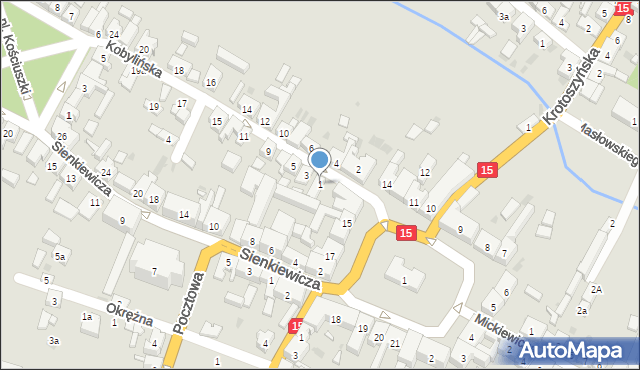 Zduny, Kobylińska, 1, mapa Zduny