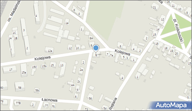 Zduny, Kolejowa, 9, mapa Zduny