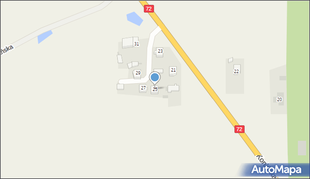 Żdżary, Konińska, 25, mapa Żdżary