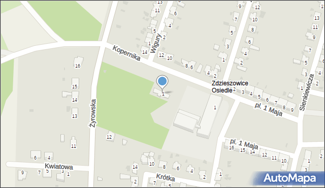 Zdzieszowice, Kopernika Mikołaja, 1, mapa Zdzieszowice