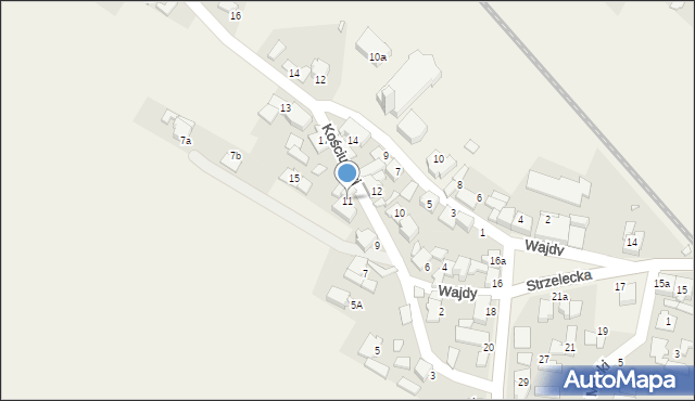 Żędowice, Kościuszki Tadeusza, gen., 11, mapa Żędowice