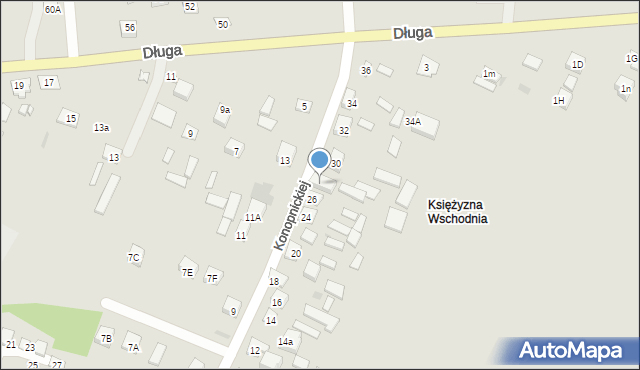 Żelechów, Konopnickiej Marii, 28, mapa Żelechów