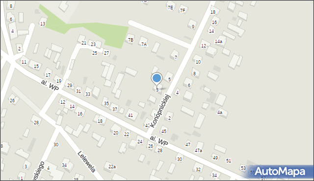 Żelechów, Konopnickiej Marii, 3, mapa Żelechów