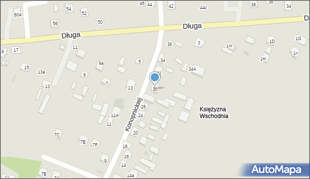 Żelechów, Konopnickiej Marii, 30, mapa Żelechów