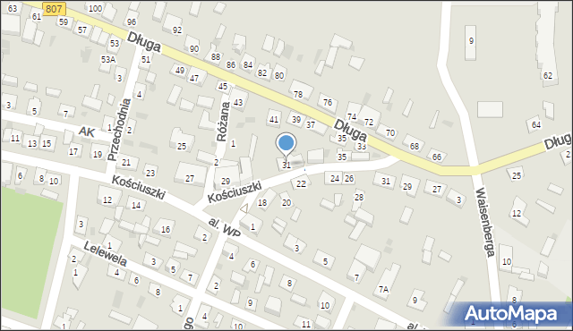 Żelechów, Kościuszki Tadeusza, gen., 31, mapa Żelechów