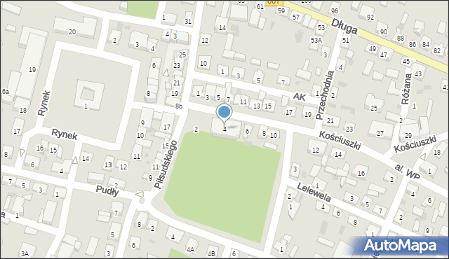 Żelechów, Kościuszki Tadeusza, gen., 4, mapa Żelechów