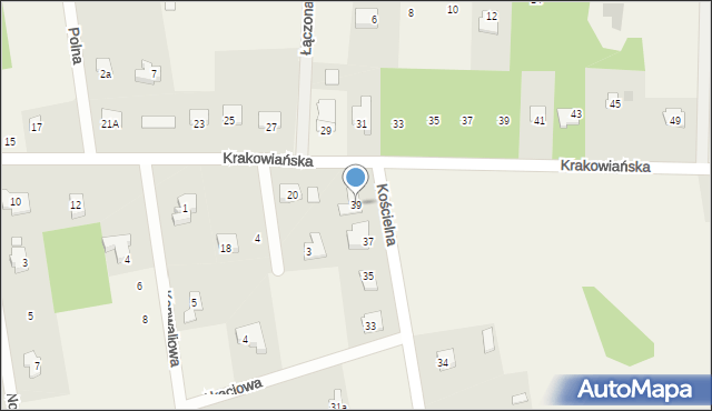 Żelechów, Kościelna, 39, mapa Żelechów