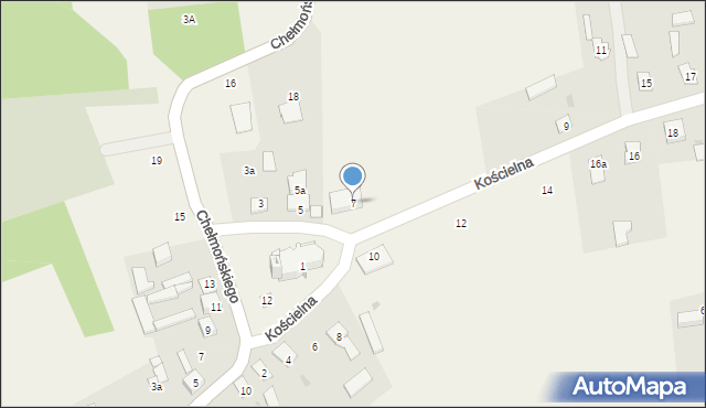 Żelechów, Kościelna, 7, mapa Żelechów