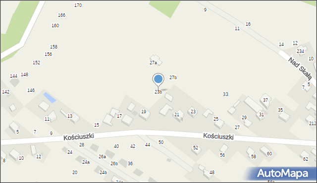 Zelków, Kościuszki Tadeusza, gen., 23b, mapa Zelków