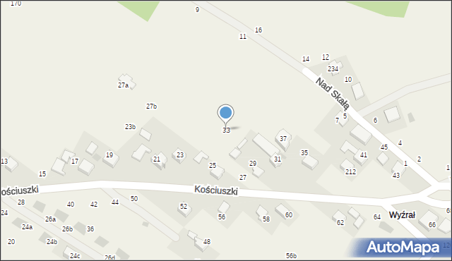 Zelków, Kościuszki Tadeusza, gen., 33, mapa Zelków