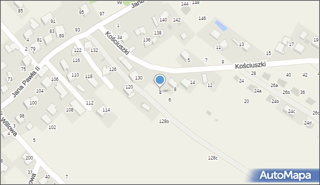 Zelków, Kościuszki Tadeusza, gen., 4, mapa Zelków