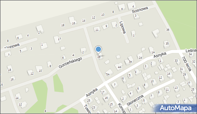 Żerków, Konopnickiej Marii, 18, mapa Żerków