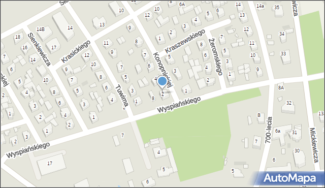 Żerków, Konopnickiej Marii, 2, mapa Żerków