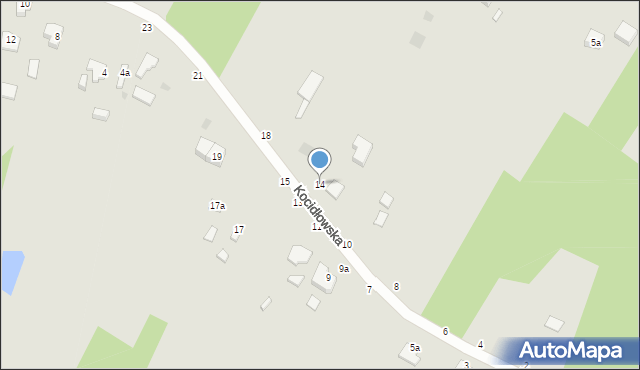 Zgierz, Kocidłowska, 14, mapa Zgierz