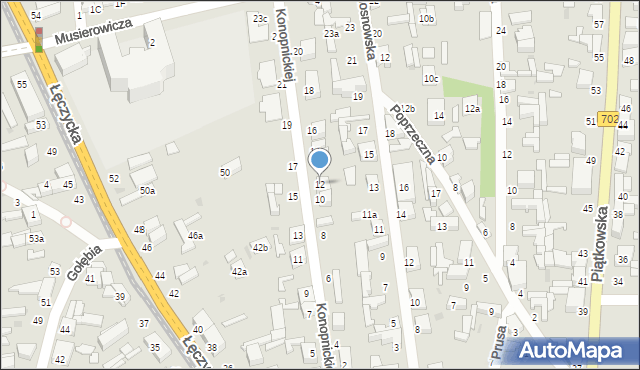 Zgierz, Konopnickiej Marii, 12, mapa Zgierz