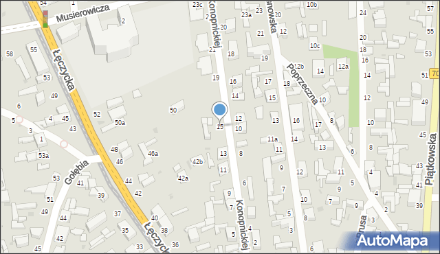 Zgierz, Konopnickiej Marii, 15, mapa Zgierz