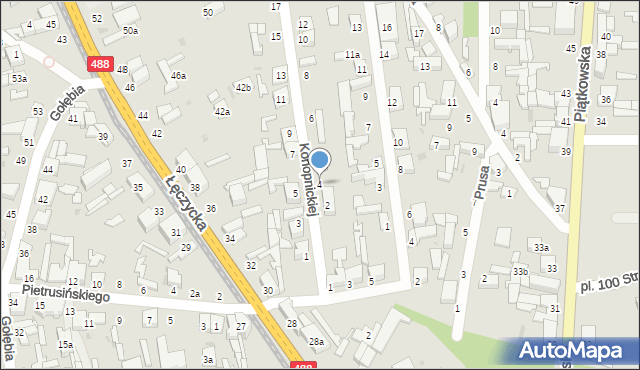 Zgierz, Konopnickiej Marii, 4, mapa Zgierz