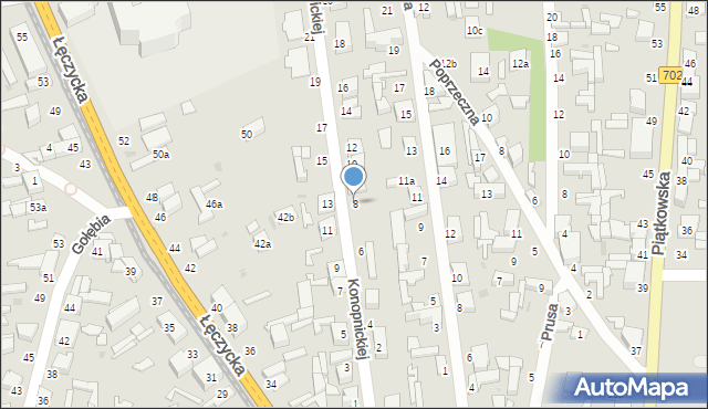 Zgierz, Konopnickiej Marii, 8, mapa Zgierz