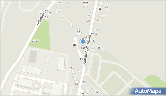 Zgierz, Konstantynowska, 54a, mapa Zgierz